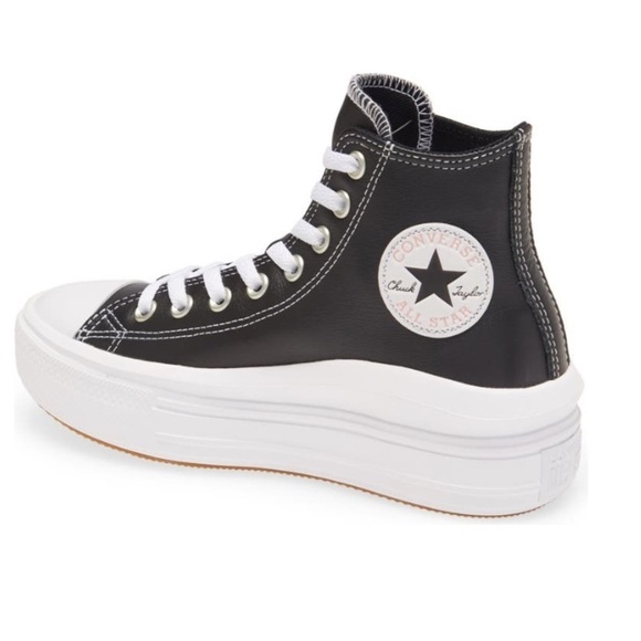 {Converse} move platform leather high top sneaker - Picture 2 of 6